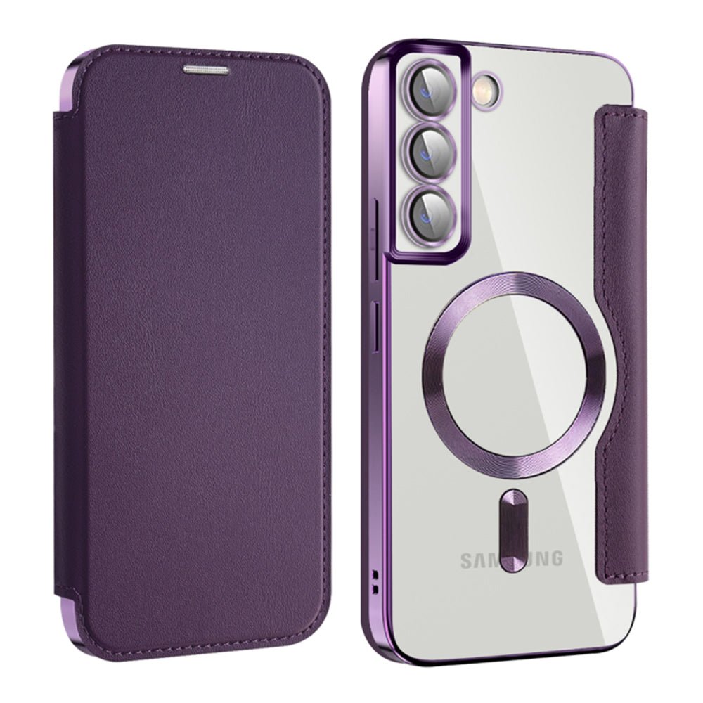 Husa de protectie Techsuit SmartMag Book compatibil cu Samsung Galaxy S22 Plus 5G, Mov