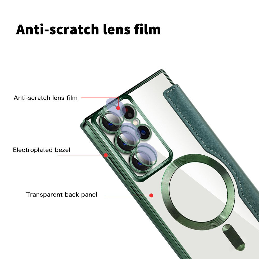 Husa de protectie Techsuit SmartMag Book compatibil cu Samsung Galaxy S22 Ultra 5G, Verde