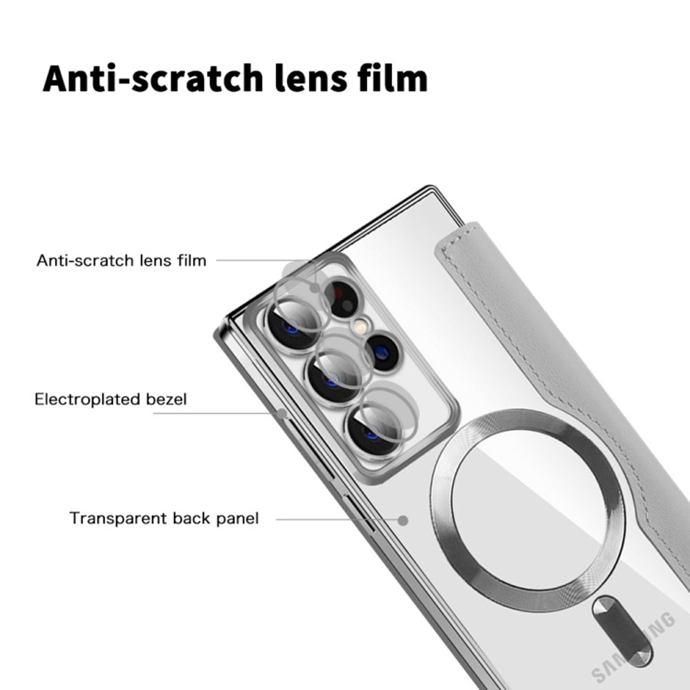 Husa de protectie Techsuit SmartMag Book compatibil cu Samsung Galaxy S22 Ultra 5G, Gri