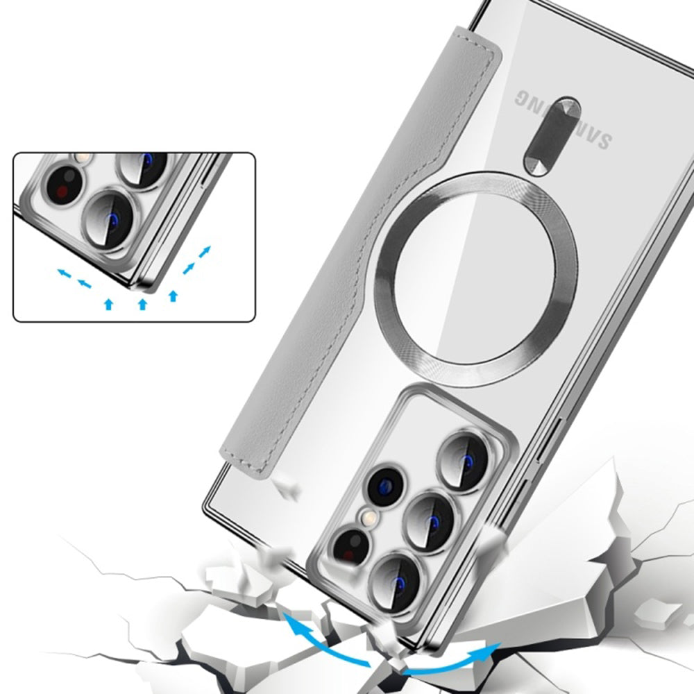 Husa de protectie Techsuit SmartMag Book compatibil cu Samsung Galaxy S22 Ultra 5G, Gri