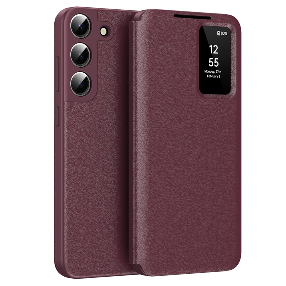 Husa de protectie Techsuit SmartView Series compatibil cu Samsung Galaxy S22 5G, Rosu