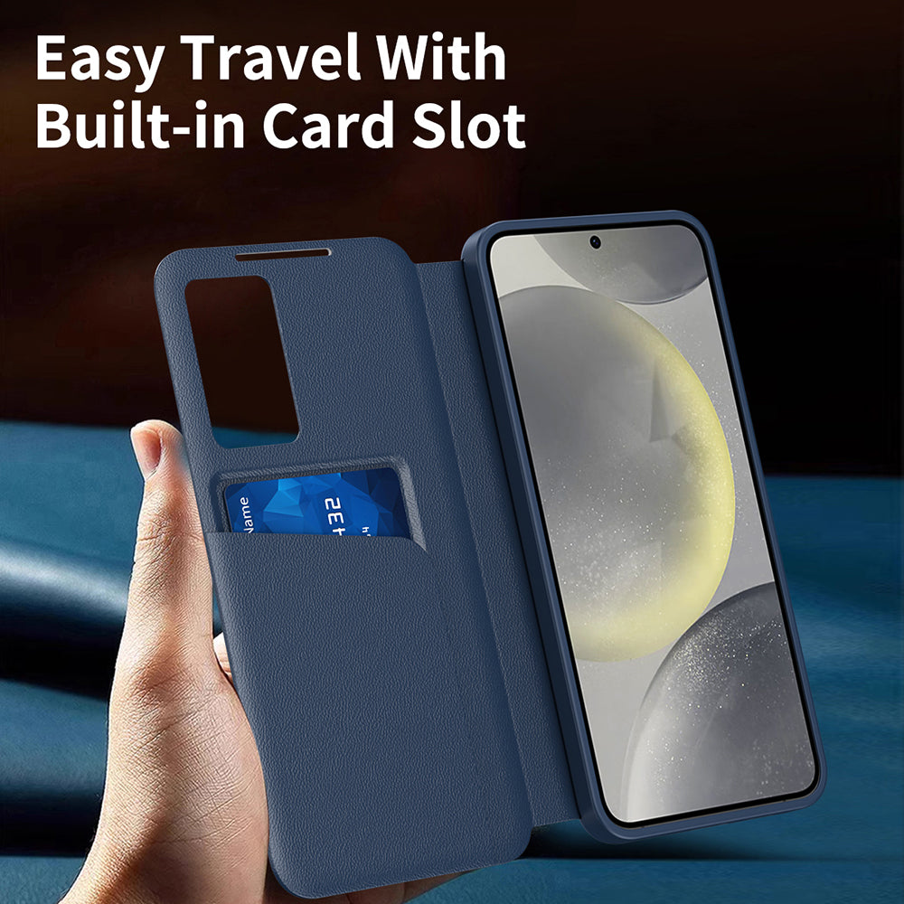 Husa de protectie Techsuit SmartView Series compatibil cu Samsung Galaxy S22 Ultra 5G, Albastru