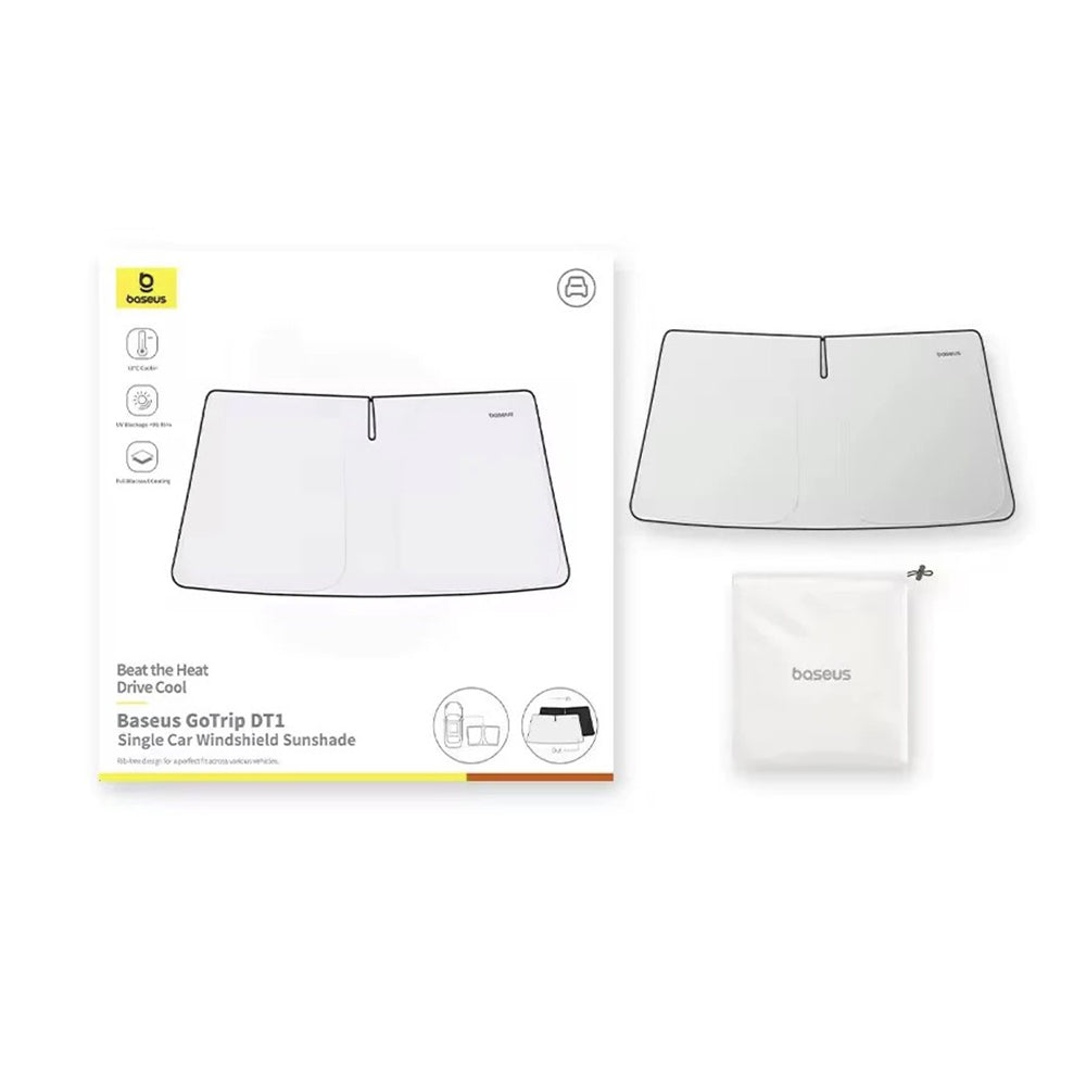 Gadget Baseus Windshield Sun GoTrip DT1 (C0118200), UPF2000+, 99.95% UV Blocking Rate, 80 x 150cm, Negru