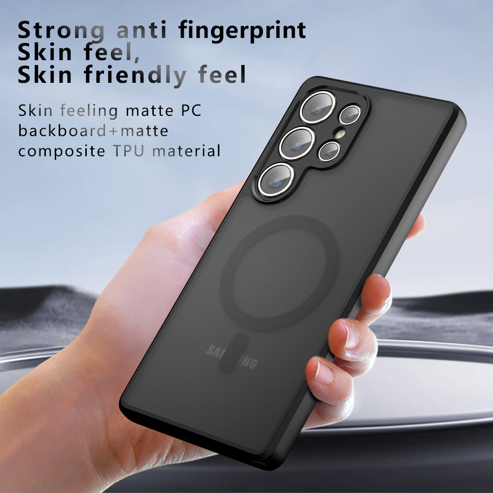 Husa de protectie Techsuit PureFrost MagSafe compatibil cu Samsung Galaxy S23 Ultra, Negru Mat