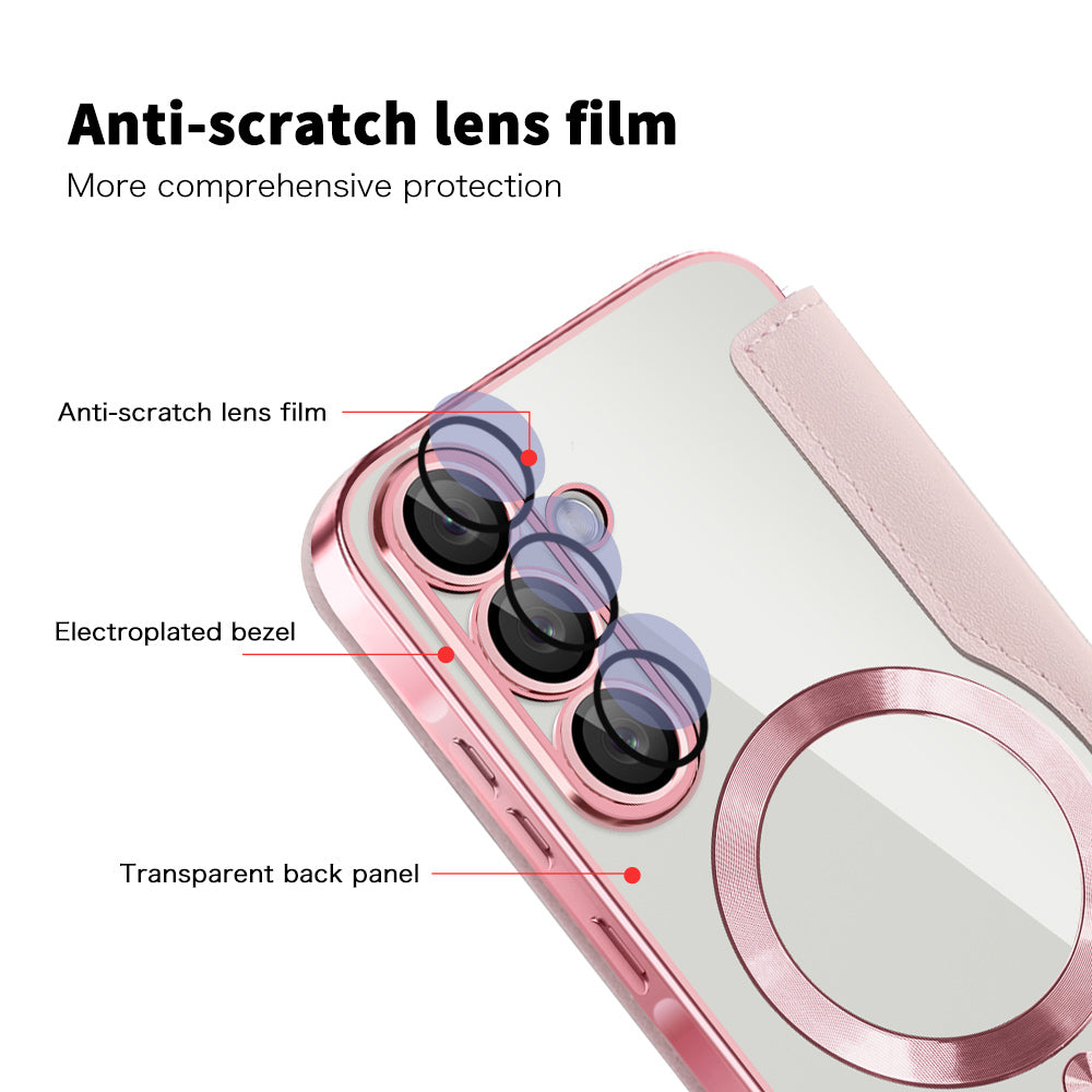 Husa de protectie Techsuit SmartMag Book compatibil cu Samsung Galaxy A26 5G, Roz