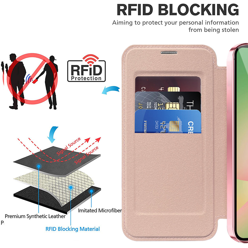Husa de protectie Techsuit SmartMag Book compatibil cu Samsung Galaxy A26 5G, Roz