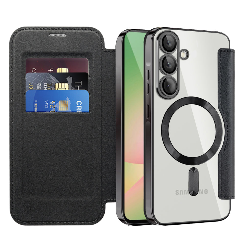 Husa de protectie Techsuit SmartMag Book compatibil cu Samsung Galaxy A56 5G, Negru