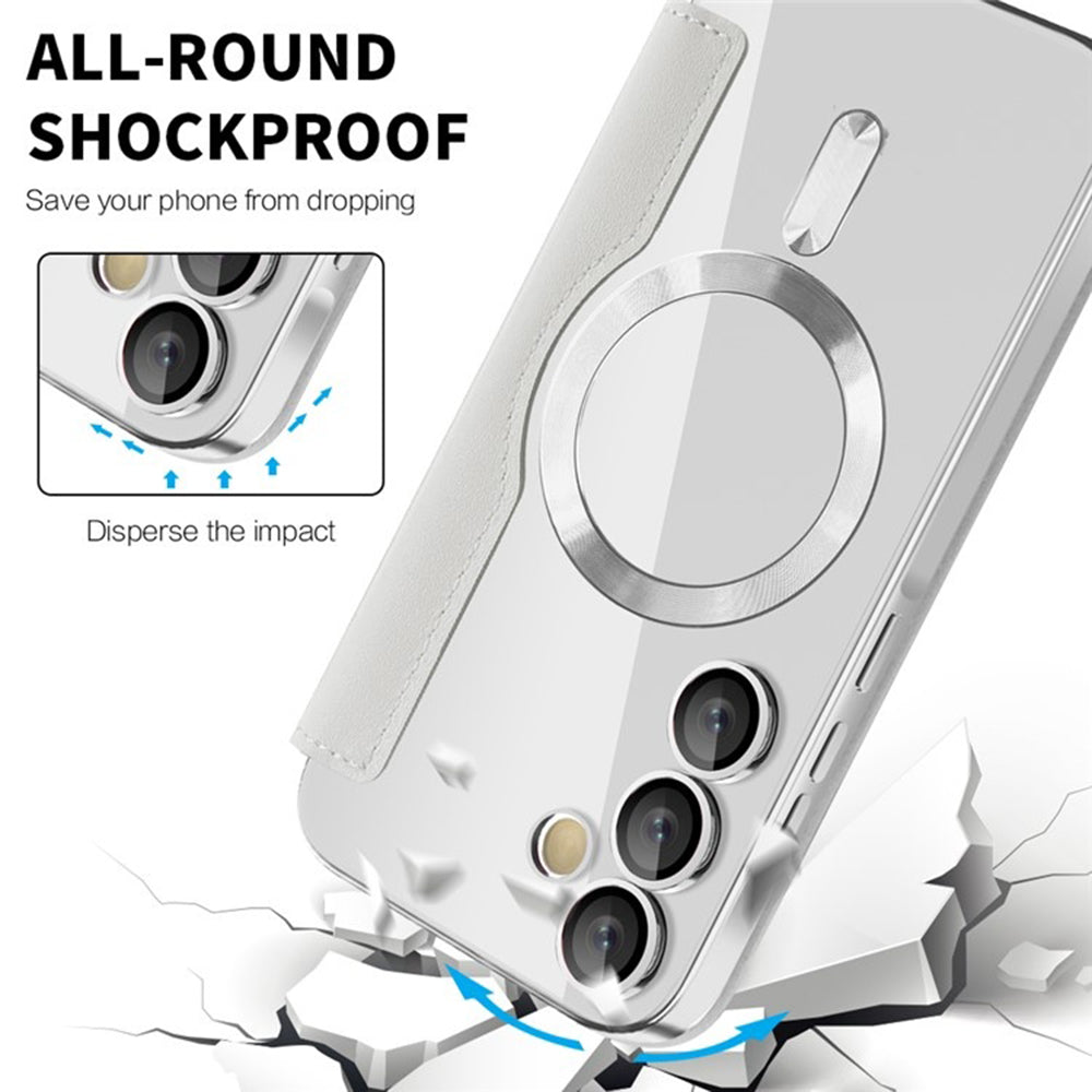 Husa de protectie Techsuit SmartMag Book compatibil cu Samsung Galaxy A55 5G, Gri