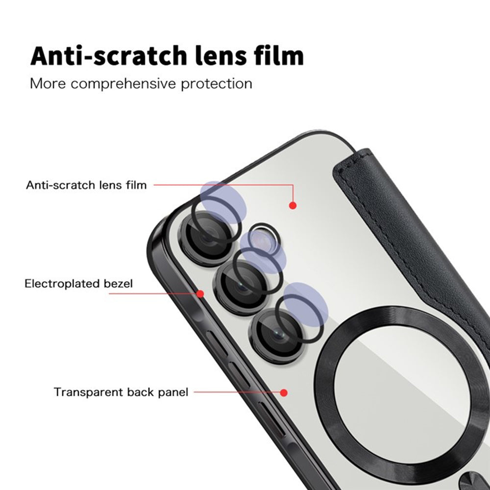 Husa de protectie Techsuit SmartMag Book compatibil cu Samsung Galaxy A55 5G, Negru