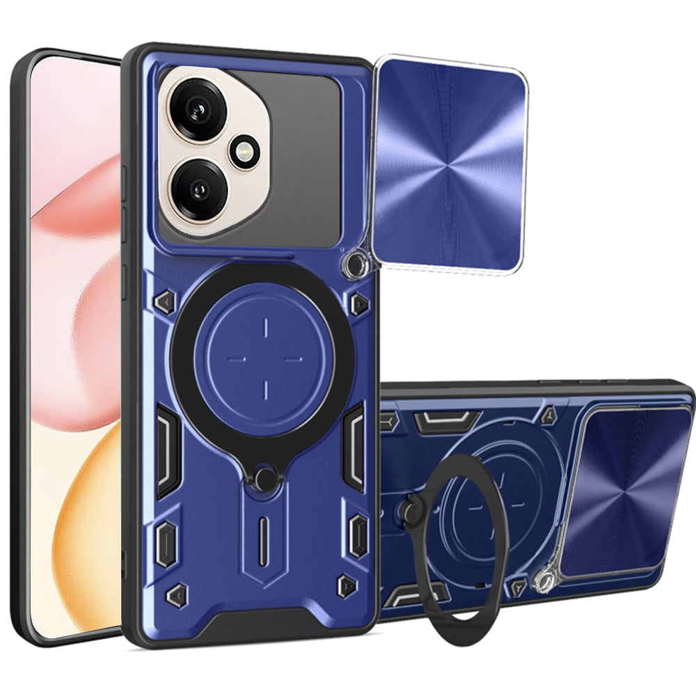 Husa de protectie Techsuit CamGuard Pro compatibil cu Honor 400, Albastru