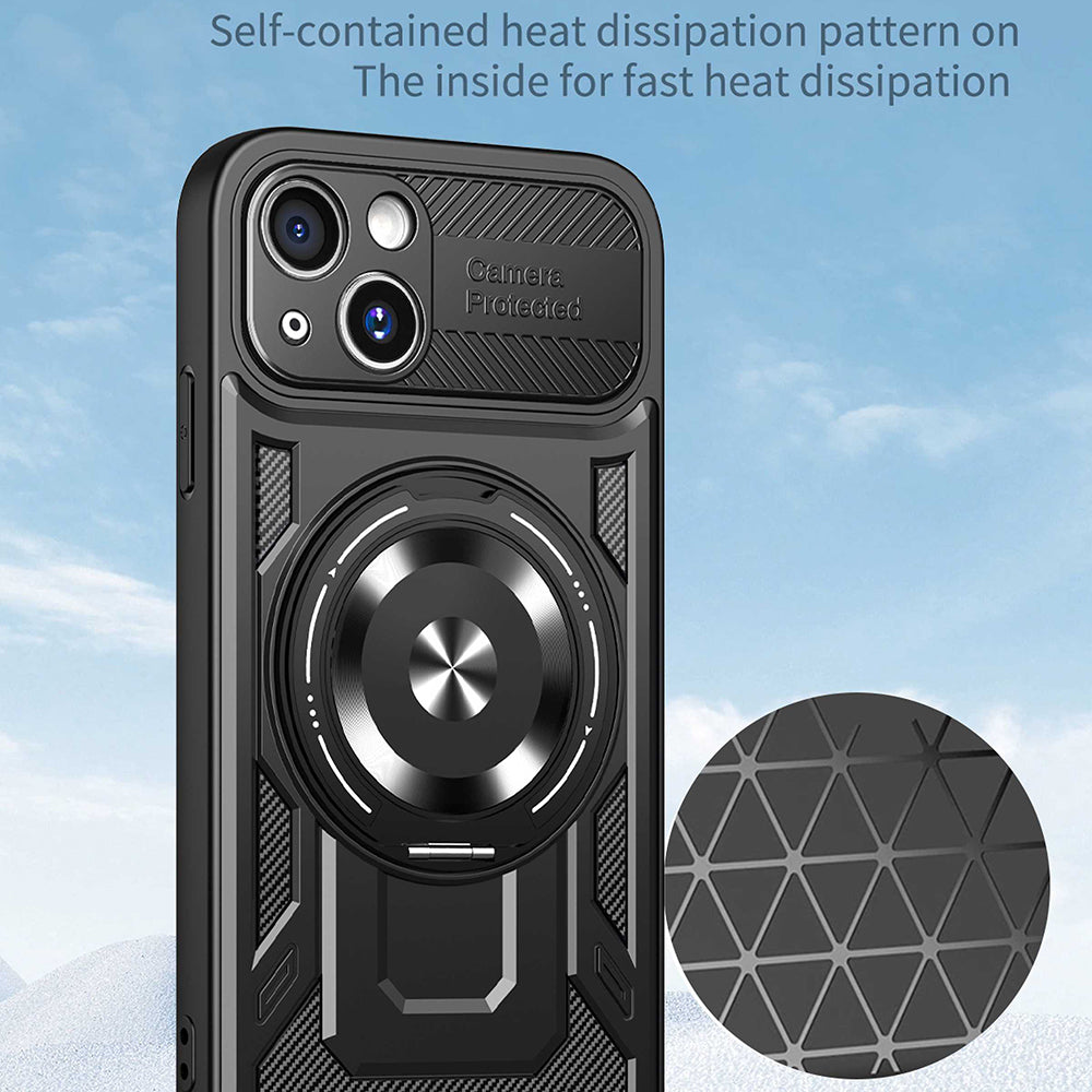 Husa de protectie Techsuit RuggedCam compatibil cu iPhone 15 Plus, Mov