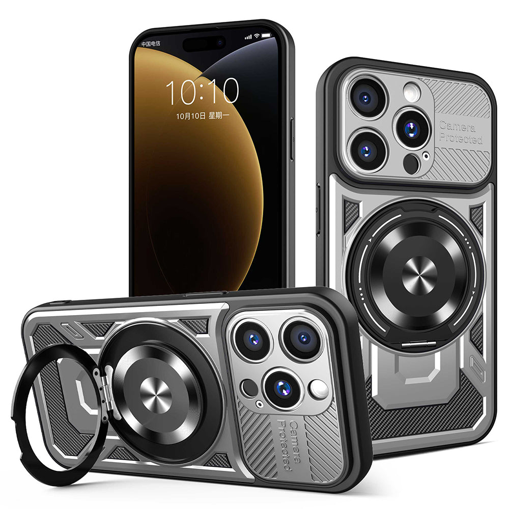 Husa de protectie Techsuit RuggedCam compatibil cu iPhone 15 Pro, Gri