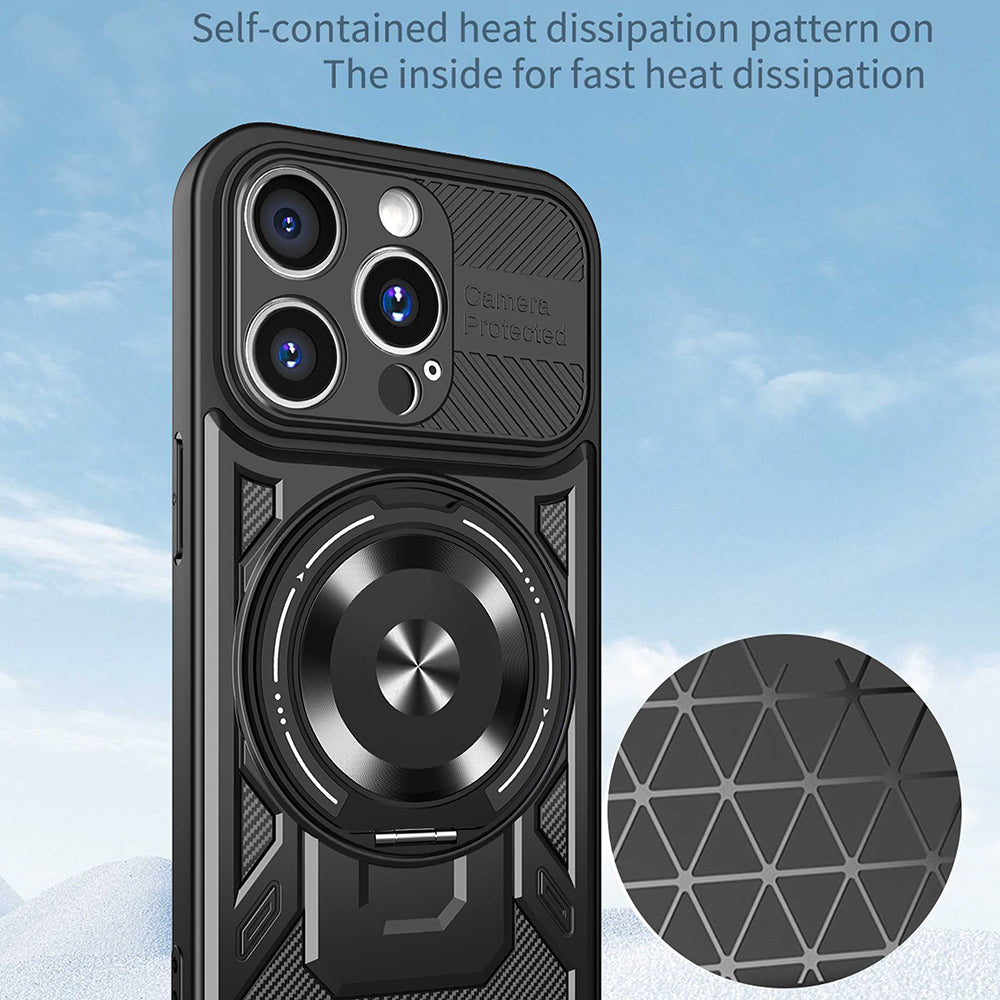 Husa de protectie Techsuit RuggedCam compatibil cu iPhone 15 Pro Max, Negru