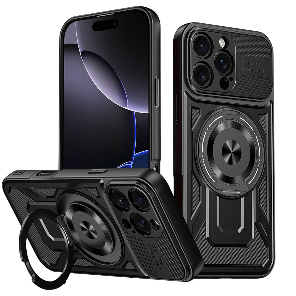 Husa de protectie Techsuit RuggedCam compatibil cu iPhone 16 Pro, Negru