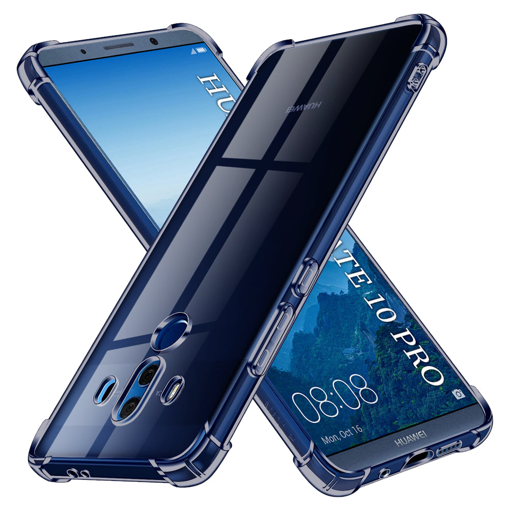 Husa de protectie Techsuit Shockproof Clear Silicone compatibil cu Huawei Mate 10 Pro, Negru Fumuriu