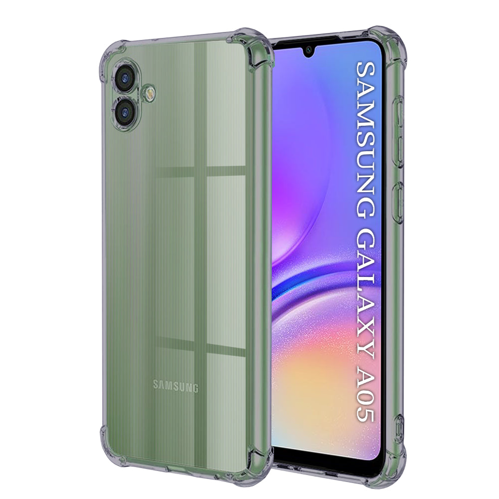 Husa de protectie Techsuit Shockproof Clear Silicone compatibil cu Samsung Galaxy A05, Negru Fumuriu
