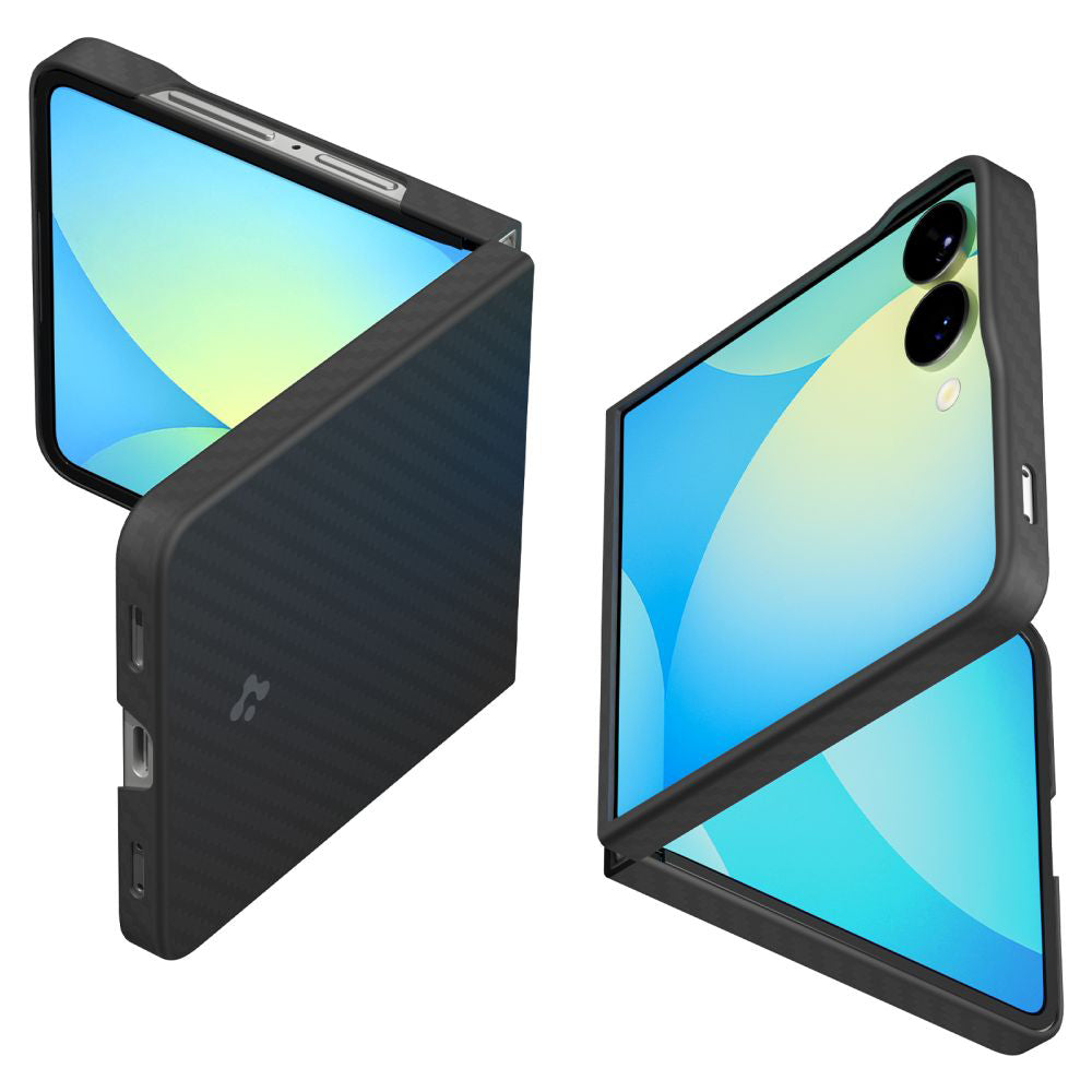 Husa de protectie Spigen Air Skin (ACS09564) compatibil cu Samsung Galaxy Z Flip7, Aramid Black