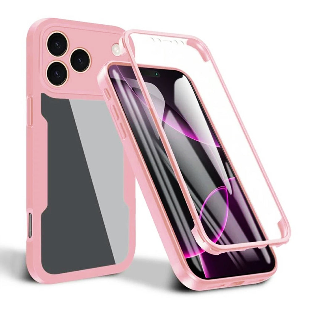 Folie de protectie Techsuit ColorVerse 360 Series + compatibil cu iPhone 17 Pro Max, Roz