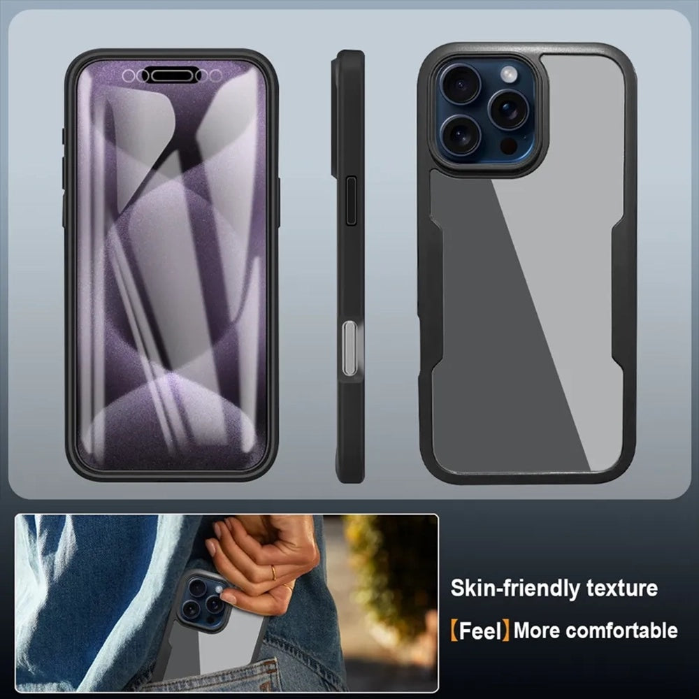 Folie de protectie Techsuit ColorVerse 360 Series + compatibil cu iPhone 17 Pro, Albastru