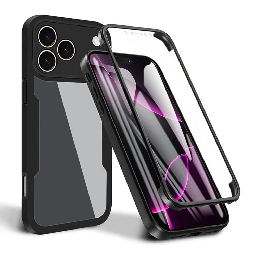 Folie de protectie Techsuit ColorVerse 360 Series + compatibil cu iPhone 17 Pro, Negru