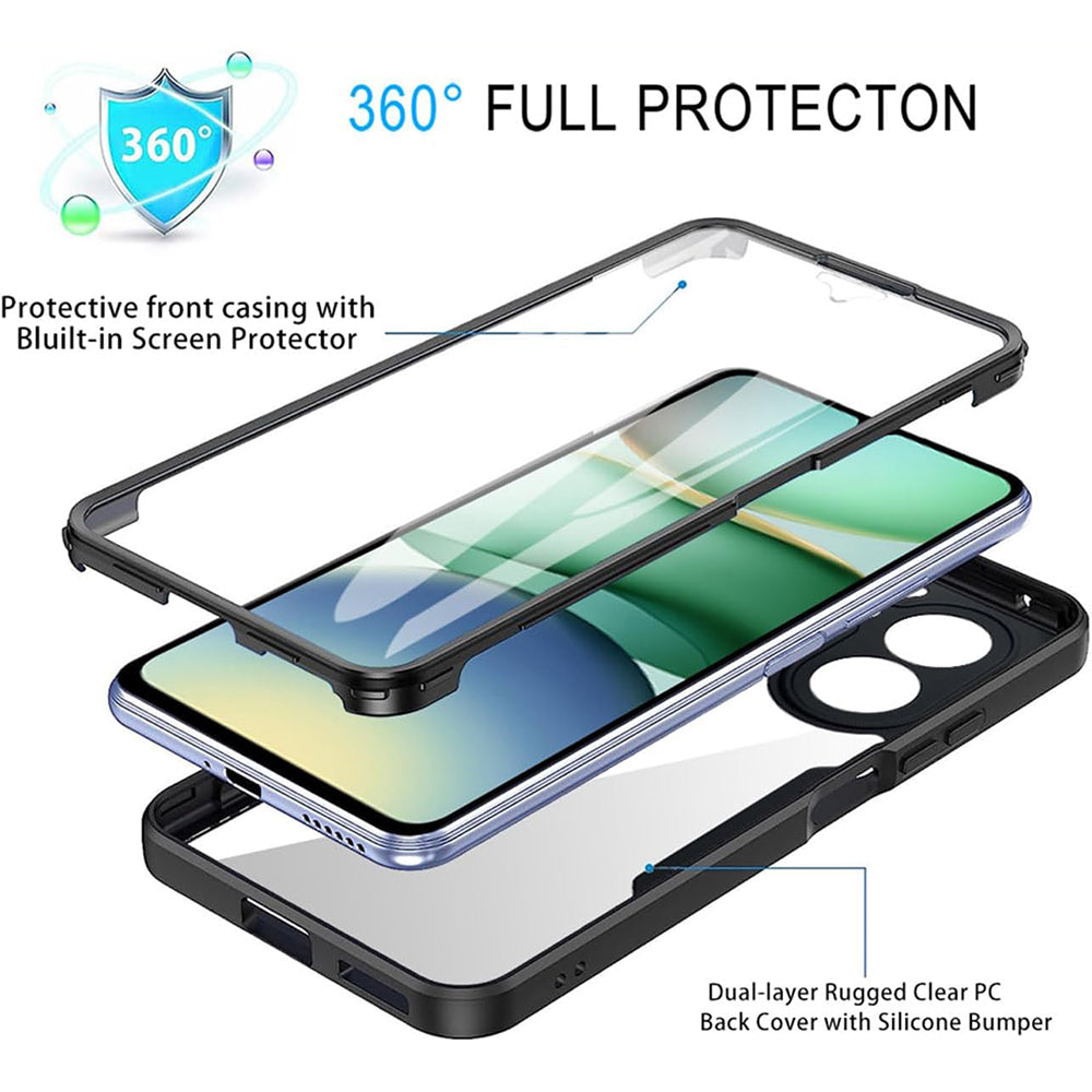Folie de protectie Techsuit ColorVerse 360 Series + compatibil cu Xiaomi Redmi A5 4G (Regional), Negru