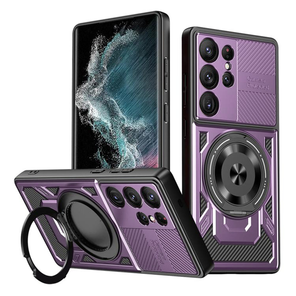 Husa de protectie Techsuit RuggedCam compatibil cu Samsung Galaxy S22 Ultra 5G, Mov