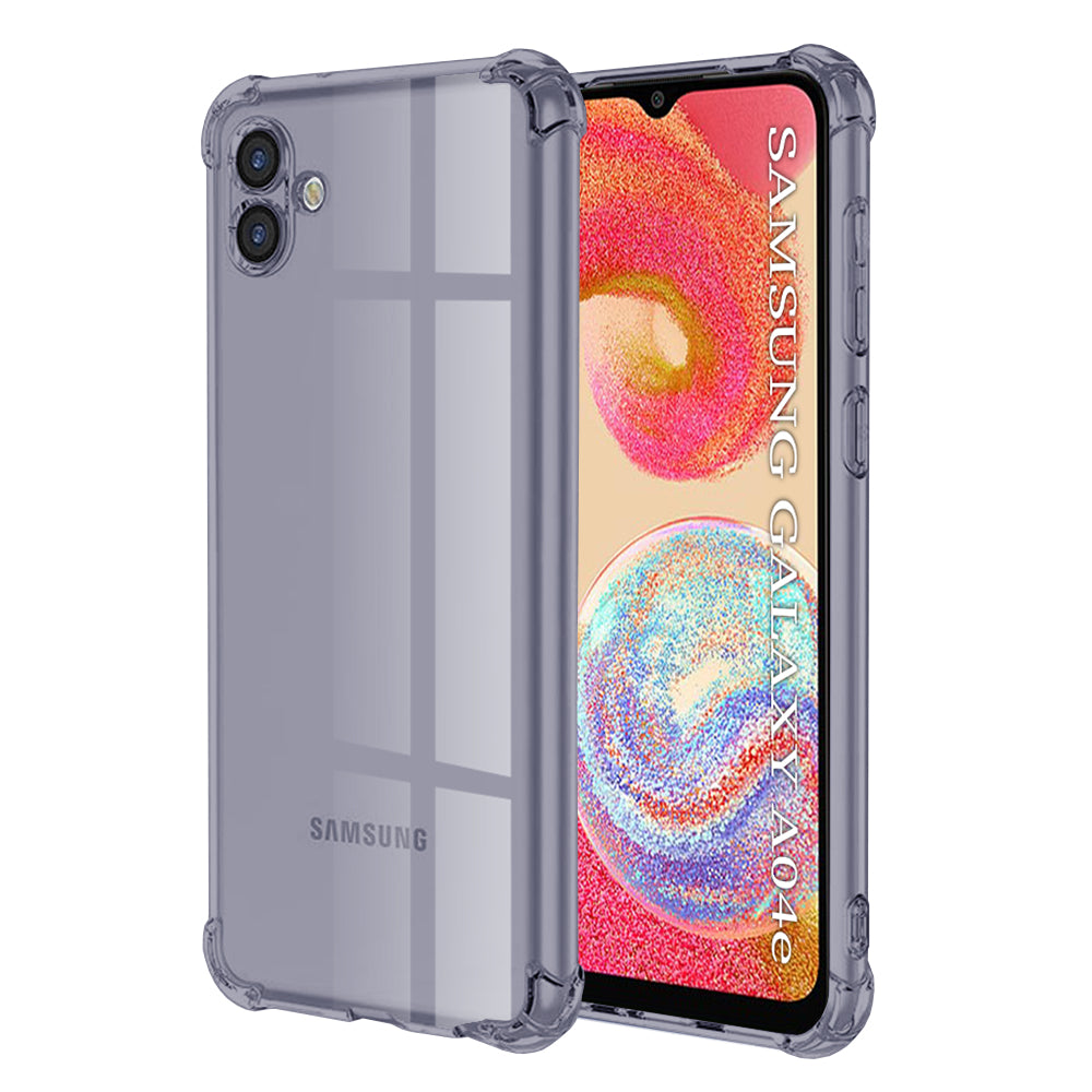 Husa de protectie Techsuit Shockproof Clear Silicone compatibil cu Samsung Galaxy A04e / M04, Negru Fumuriu