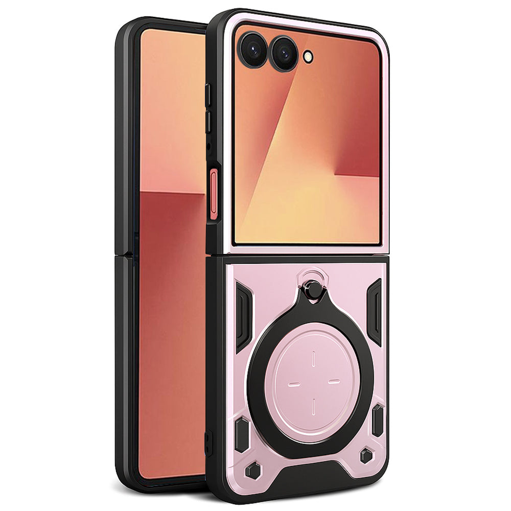 Husa de protectie Techsuit CamGuard Pro compatibil cu Samsung Galaxy Z Flip7, Roz Auriu