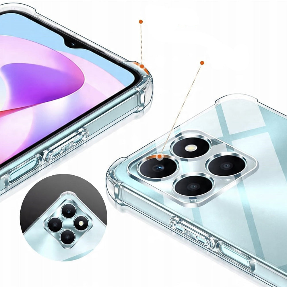 Husa de protectie Techsuit Shockproof Clear Silicone compatibil cu Honor X6c, Transparent