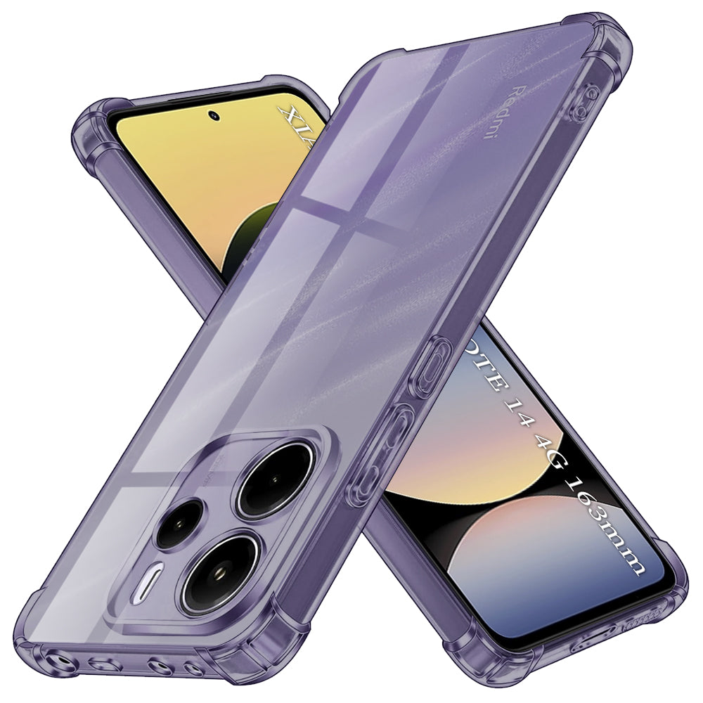 Husa de protectie Techsuit Shockproof Clear Silicone compatibil cu Xiaomi Redmi Note 14 4G (Regional), Negru Fumuriu