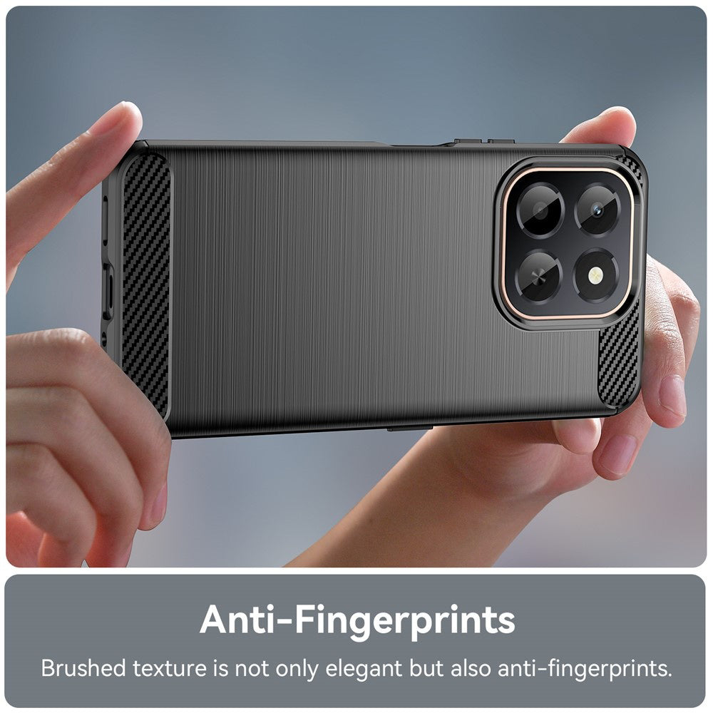 Husa de protectie Techsuit Carbon Silicone compatibil cu Honor X6c, Negru