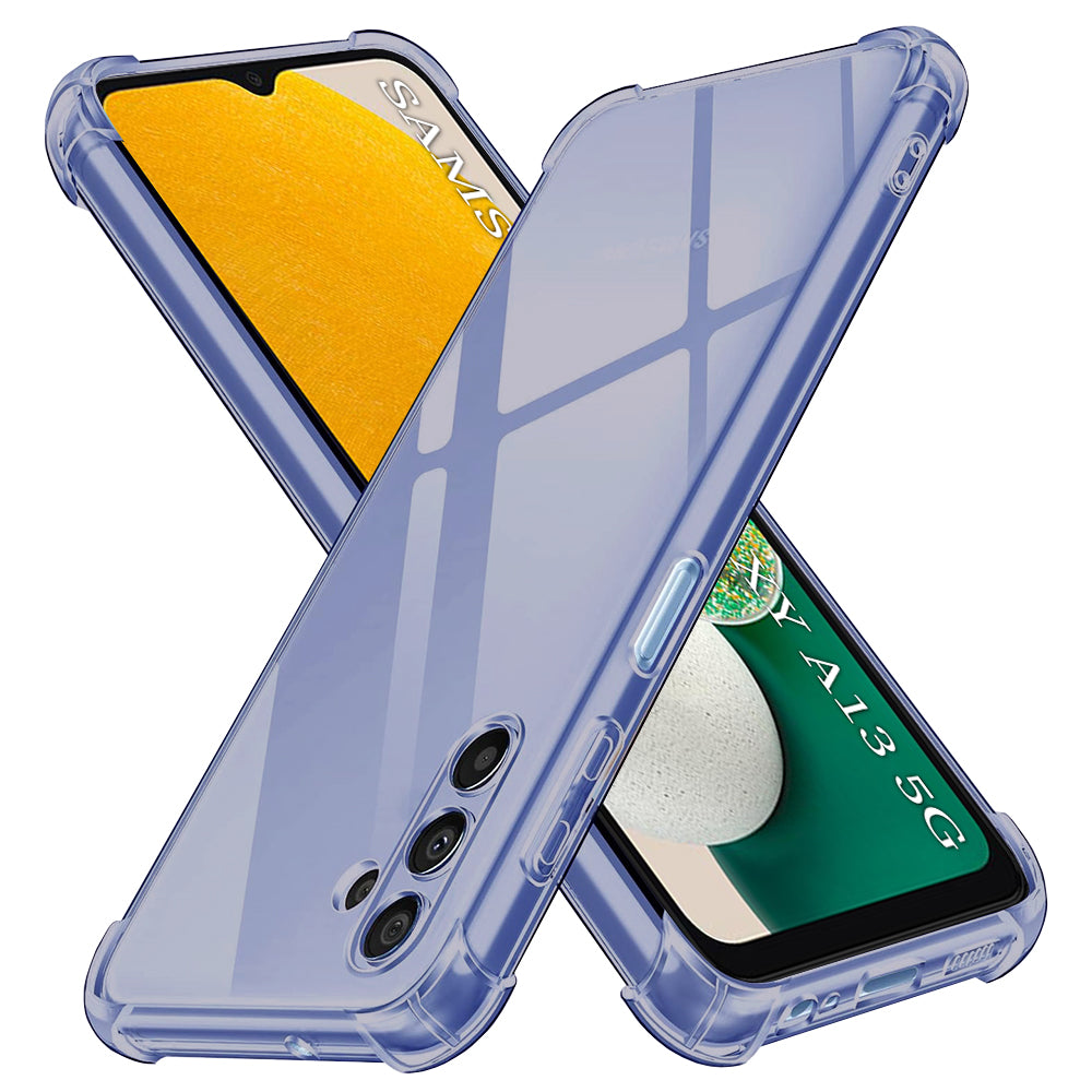 Husa de protectie Techsuit Shockproof Clear Silicone compatibil cu Samsung Galaxy A13 5G / A04S, Negru Fumuriu