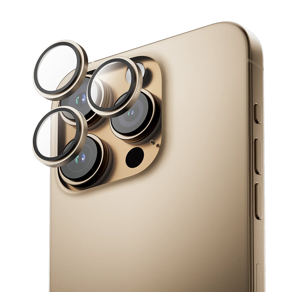 Folie de protectie ANANK AR Lens Guard compatibil cu iPhone 16 Pro / iPhone 16 Pro Max, Auriu Desert