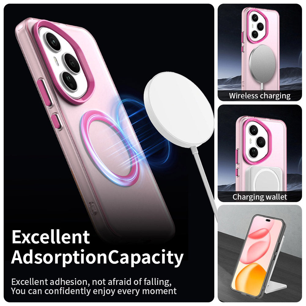 Husa de protectie Techsuit CandyCase MagSafe compatibil cu Honor 400 Pro, Roz
