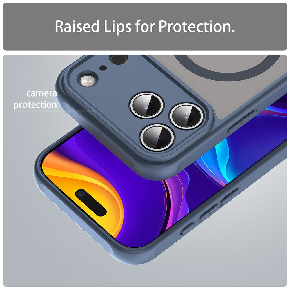 Husa de protectie Techsuit HaloFrost II MagSafe compatibil cu iPhone 17 Pro Max, Bleumarin