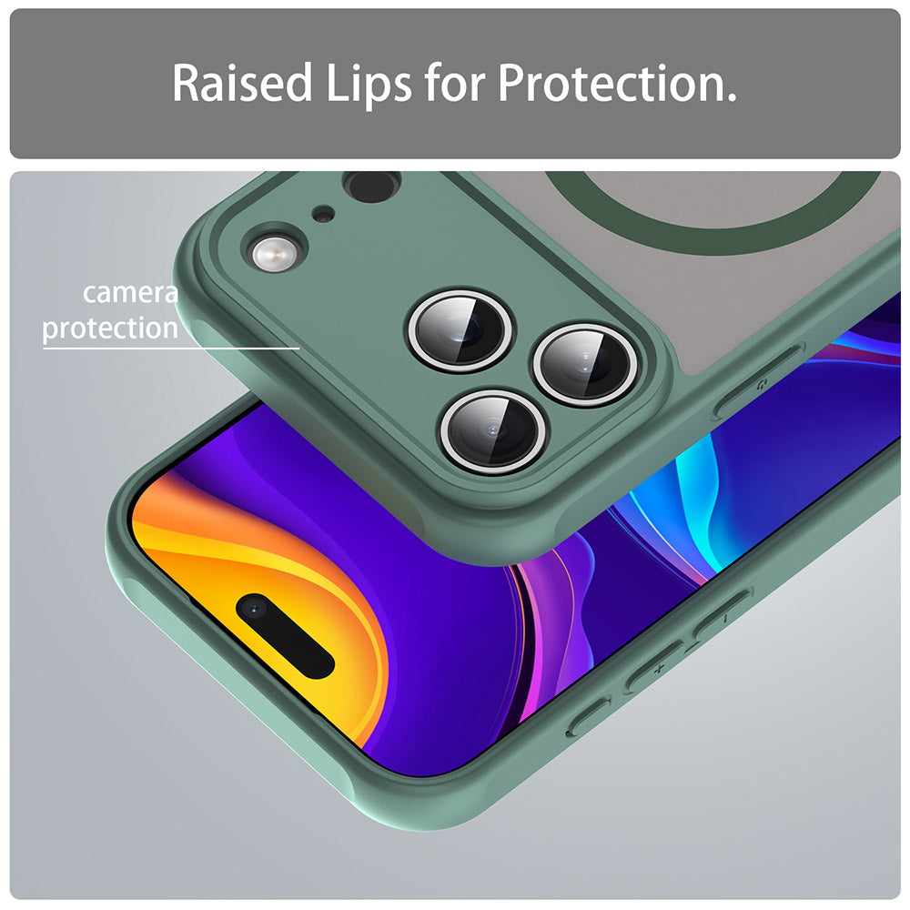 Husa de protectie Techsuit HaloFrost II MagSafe compatibil cu iPhone 17 Pro, Verde