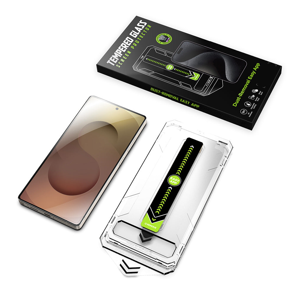 Folie de protectie Techsuit TitanGlass CrystalHD (set de 2) compatibil cu Samsung Galaxy S25 Ultra, Transparent