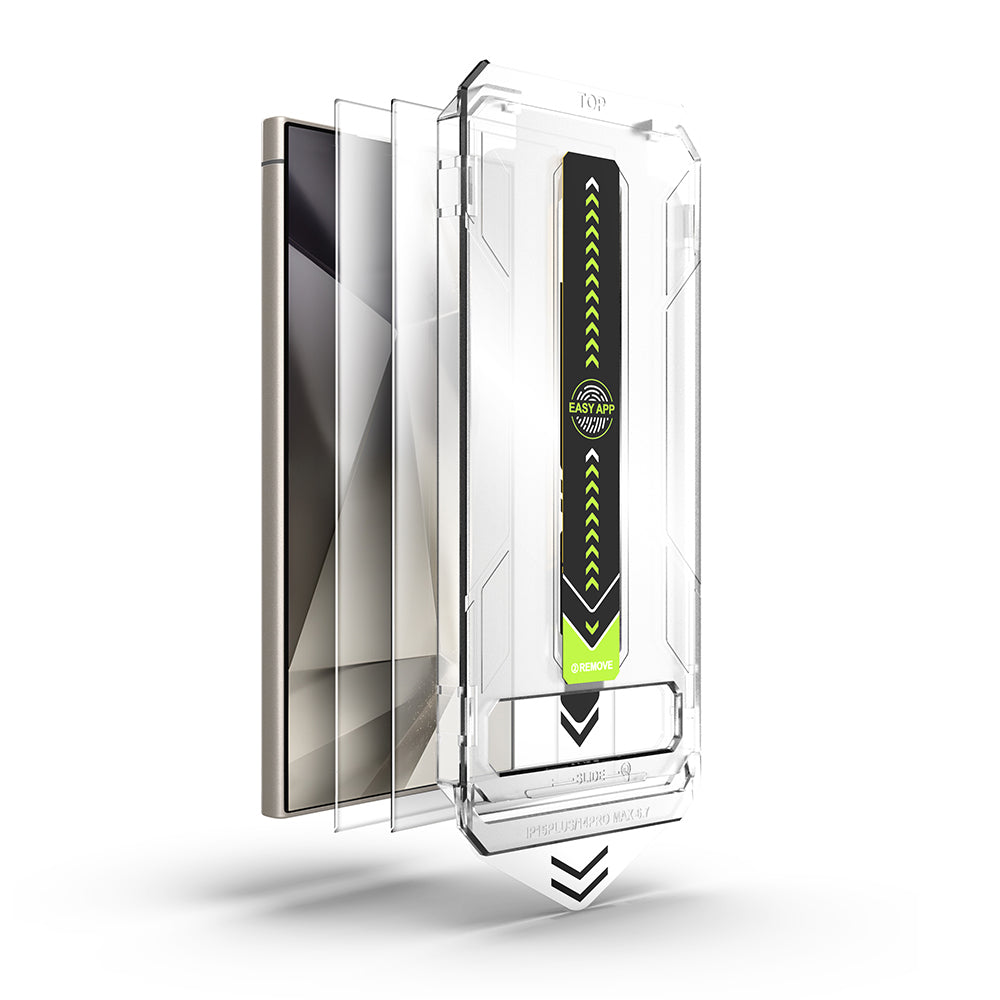 Folie de protectie Techsuit TitanGlass CrystalHD (set de 2) compatibil cu Samsung Galaxy S24 Ultra, Transparent