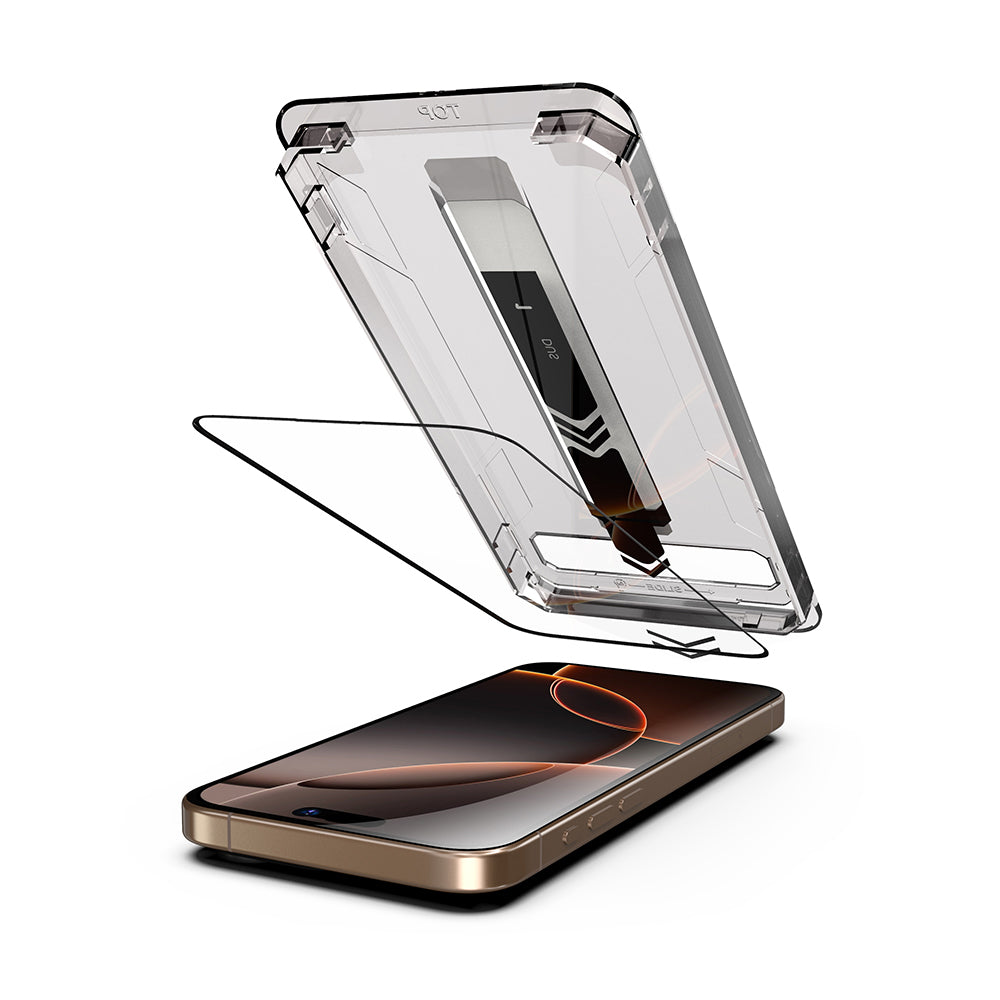 Folie de protectie Techsuit TitanGlass FullCover compatibil cu iPhone 12 / iPhone 12 Pro, Negru