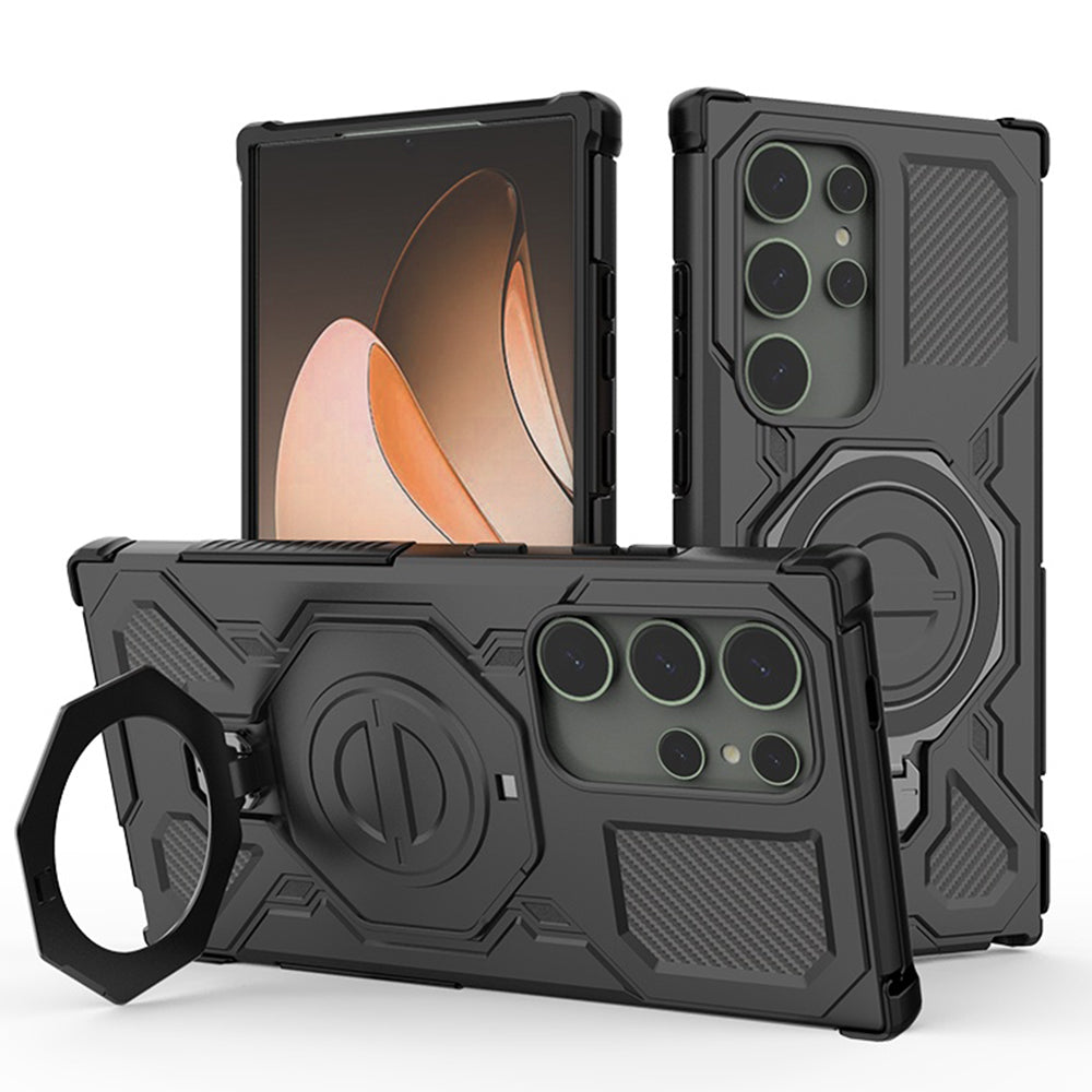 Husa de protectie Techsuit Carbon Shield PRO compatibil cu Samsung Galaxy S24 Ultra, Negru