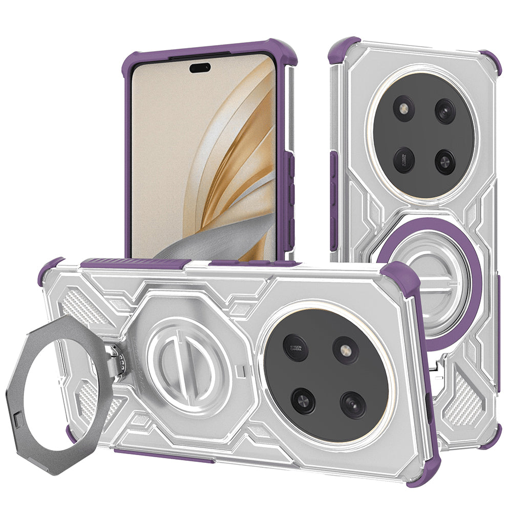 Husa de protectie Techsuit Carbon Shield PRO compatibil cu Honor Magic7 Lite / X9c, Mov Transparent