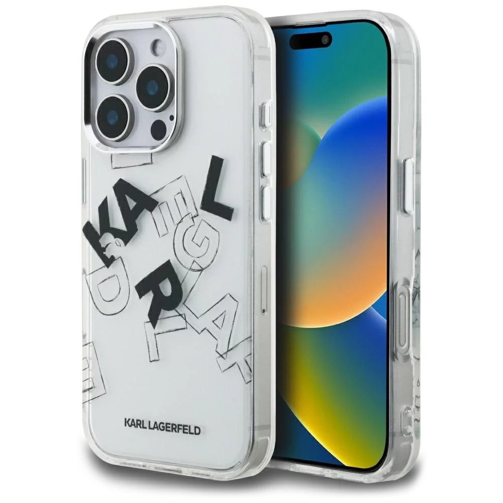 Husa de protectie Karl Lagerfeld compatibil cu iPhone 16 Pro, Transparent