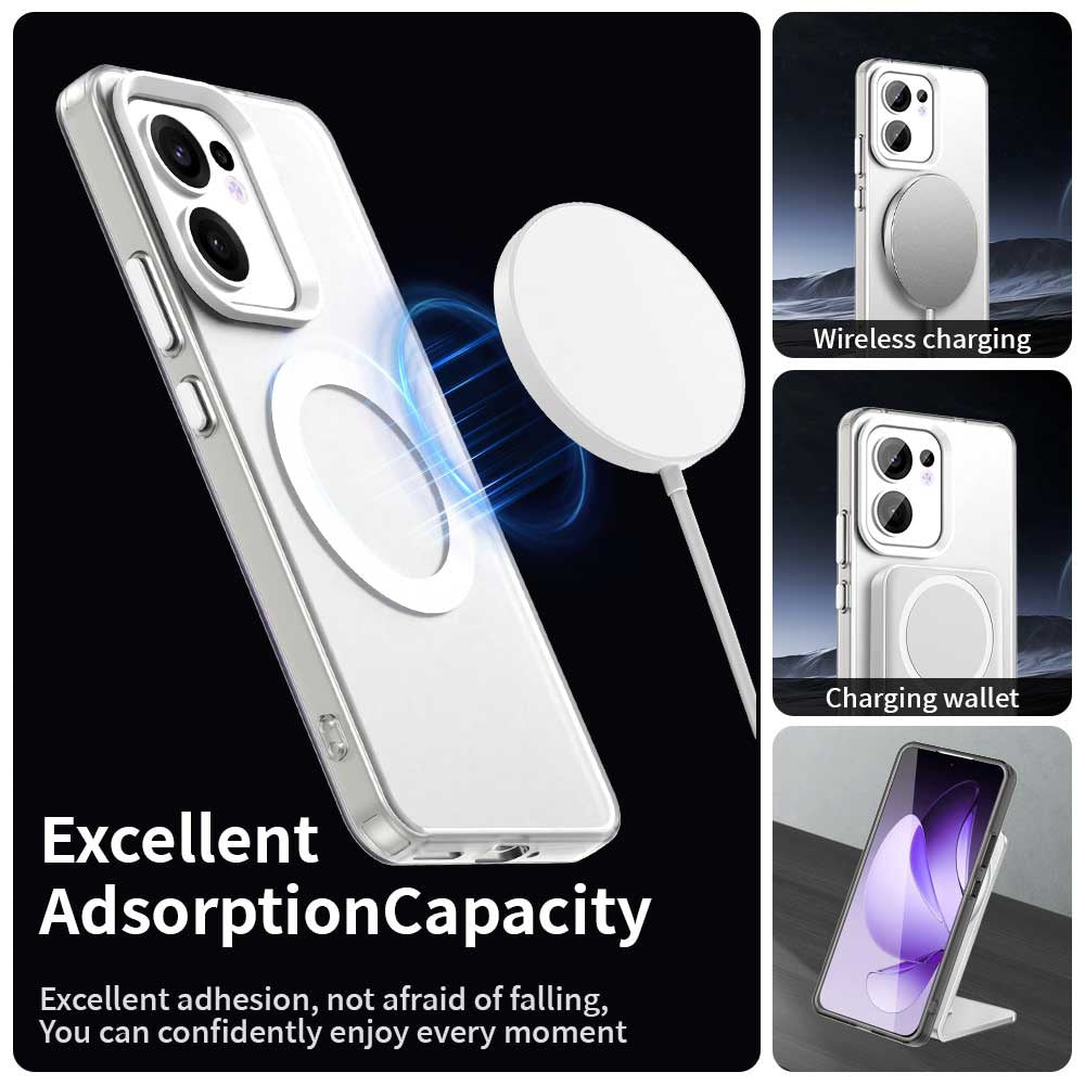 Husa de protectie Techsuit CandyCase MagSafe compatibil cu Oppo Reno13 F 4G / Reno13 F 5G / Reno13 FS 5G, Alb