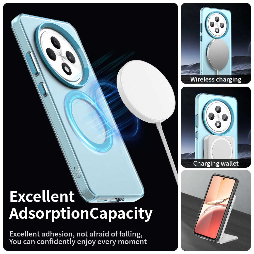 Husa de protectie Techsuit CandyCase MagSafe compatibil cu Oppo Reno12 F 4G / Reno12 F 5G / Reno12 FS 4G / Reno12 FS 5G, Albastru
