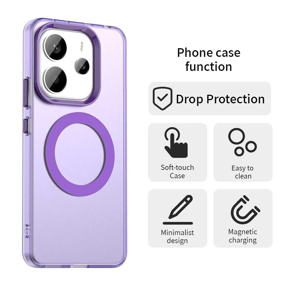 Husa de protectie Techsuit CandyCase MagSafe compatibil cu Xiaomi Redmi Note 14 4G (Regional), Mov