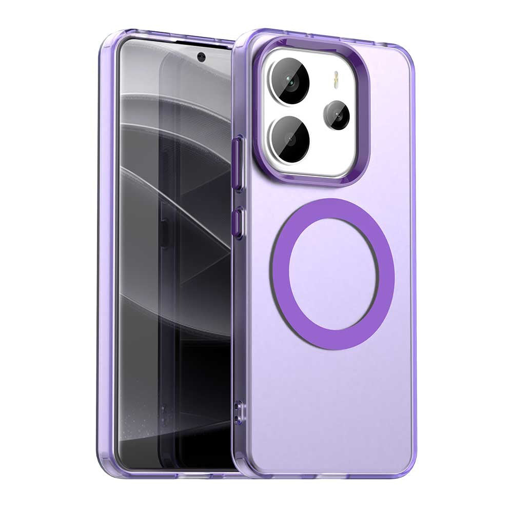 Husa de protectie Techsuit CandyCase MagSafe compatibil cu Xiaomi Redmi Note 14 4G (Regional), Mov