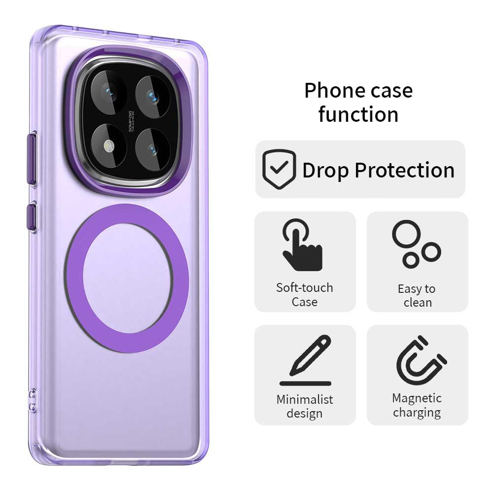 Husa de protectie Techsuit CandyCase MagSafe compatibil cu Xiaomi Redmi Note 14 Pro 4G, Mov