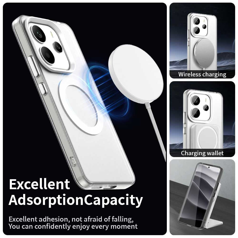 Husa de protectie Techsuit CandyCase MagSafe compatibil cu Xiaomi Redmi Note 14 5G, Alb
