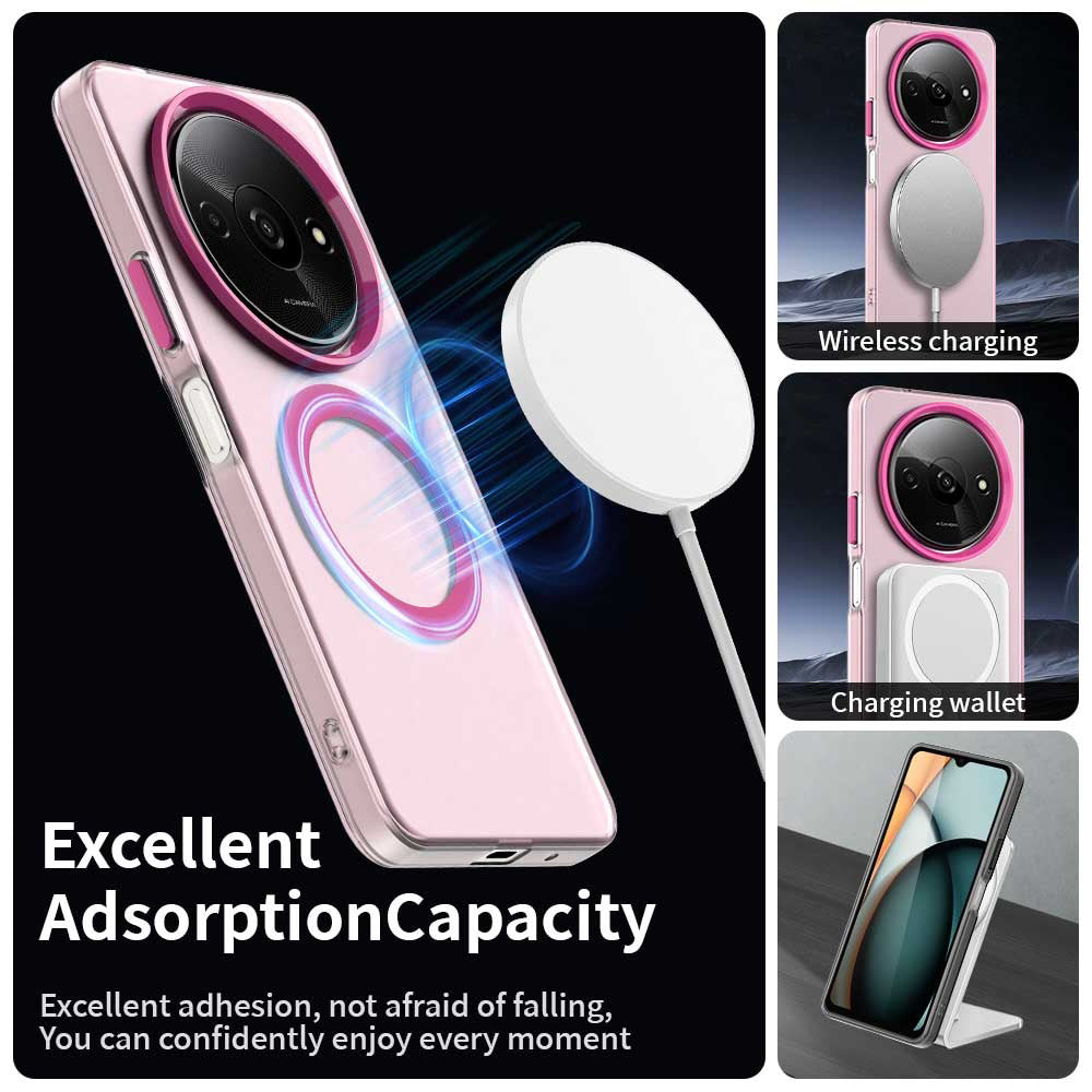 Husa de protectie Techsuit CandyCase MagSafe compatibil cu Xiaomi Redmi A3 / Redmi A3x, Roz