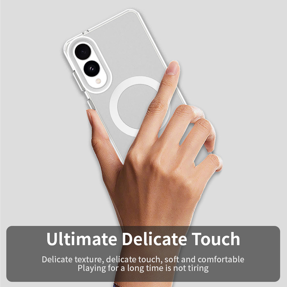 Husa de protectie Techsuit CandyCase MagSafe compatibil cu Samsung Galaxy S25 Edge, Alb